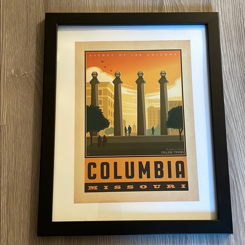 Framed Columbia Missouri print